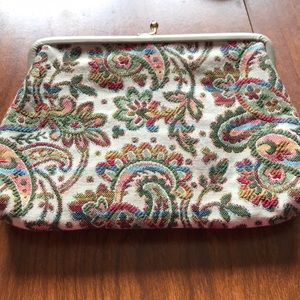 Large coin purse wallet vintage embroidered
